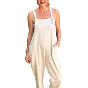 100% Linen Overall Jumpsuit Relaxed Fit